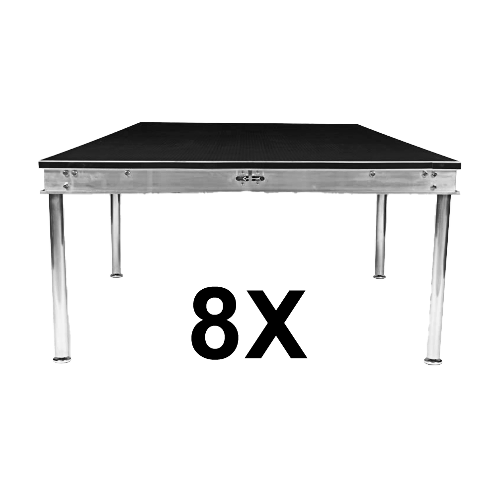 Aluminum Stage Rental - 8x16 Stage w/Different Riser Options Available